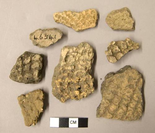 Ceramic sherds, body sherds, course surface texture