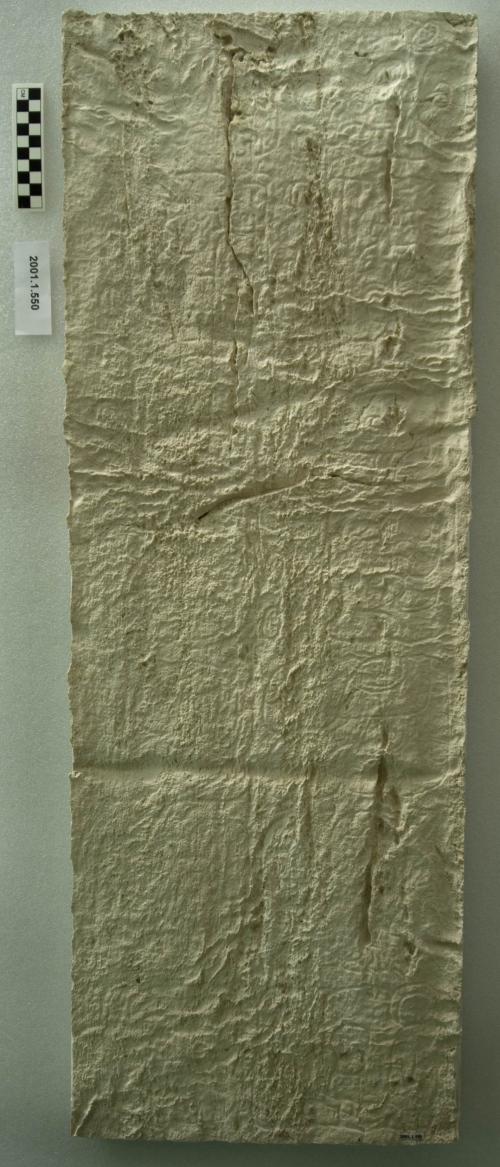 Cast of part of Naranjo, Stela 2, left, upper