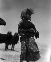 Shammar girl and goats at Jumaima