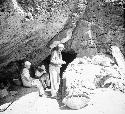 Excavation of Ashakar cave sites, sifting silt