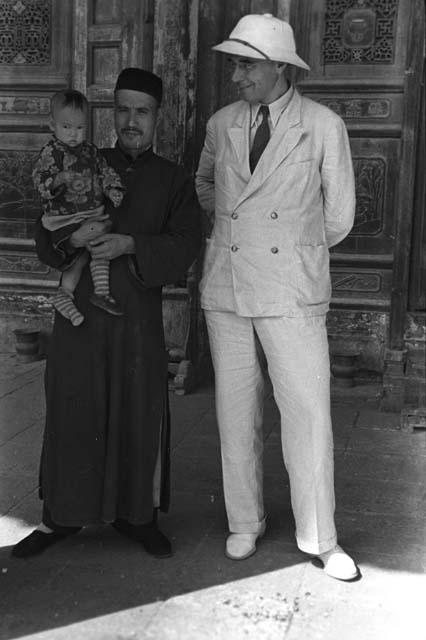 K. A. Wittfogel with teacher of Arabic and Persian, Great Mosque