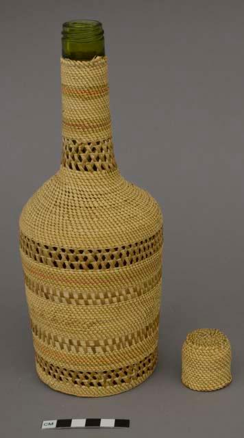 Basketry over bottle