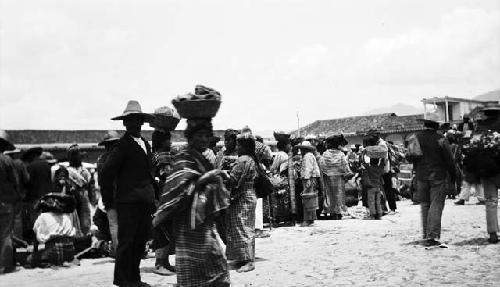 Market in plaza