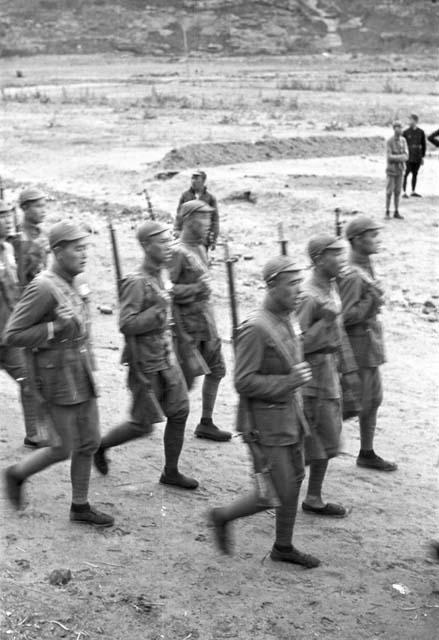 Group of soldiers marching