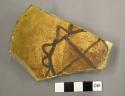 San Bernardino black-on-yellow potsherd