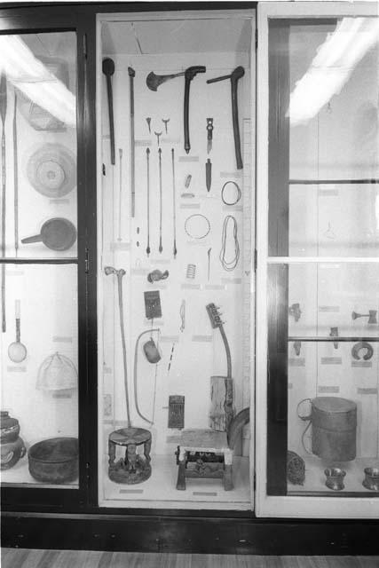 Case in the African Hall of the Peabody Museum, 1966