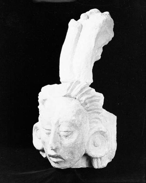 Sculpture of maize god head