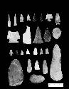 Chipped stone tools with Fremont  culture components