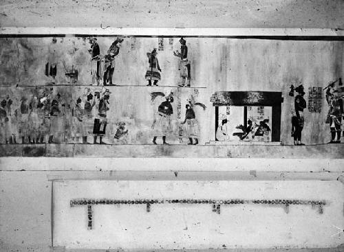 Frescoes at Uaxactun, from structure XIII, room 7