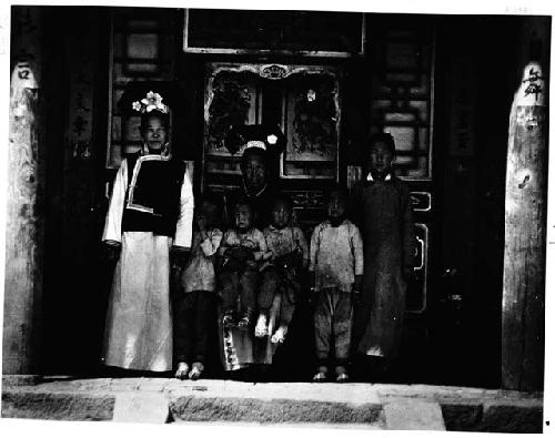 Manchu family in Wang Yeh Fu, Mongolia
