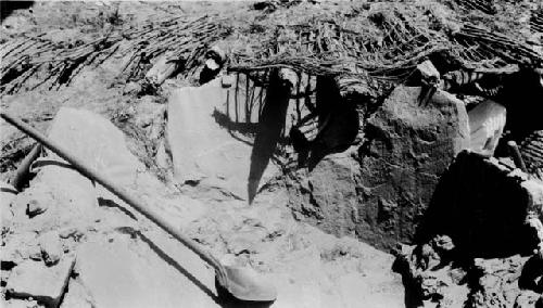 The roof viewed from Cist 1, Site 11, Fish Creek Cove, Grover