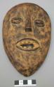 Mask, carved wood, open mouth