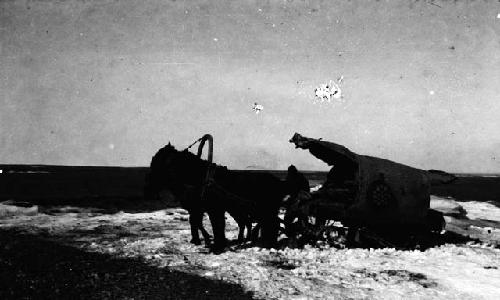 Cart stuck in snow