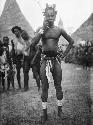 Gio champion bush-cutter dressed for ceremonial dance