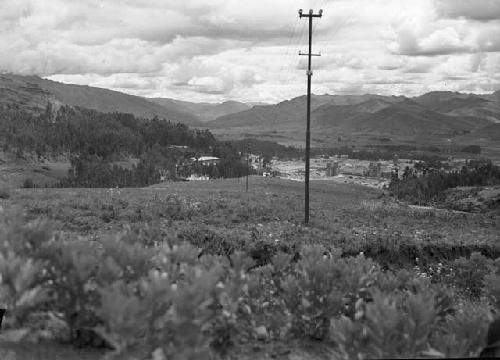 Panorama of Cuzco valley, center picture