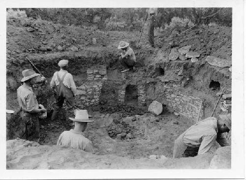 Photo of Kiva in course of excavation