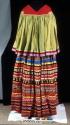 Woman's skirt, cotton, multi-colored, horizontal stripes
