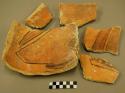 San Bernardino polychrome pottery bowl fragments