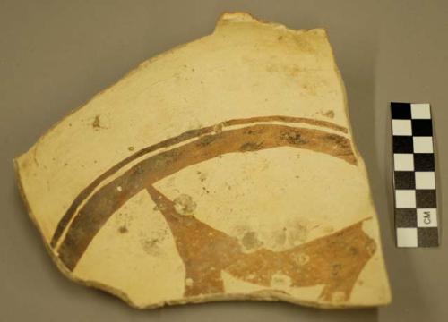 Part of San Bernardino polychrome pottery bowl