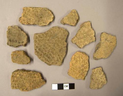 Ceramic body sherds with coarsely textured surface