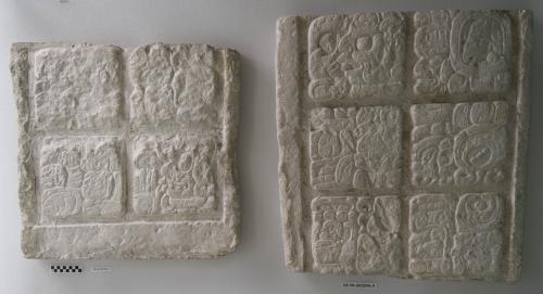 Cast of part of Stela I, east, lower four glyphs