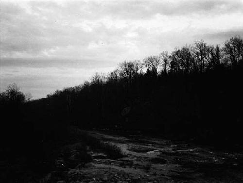 River near village site on Oliver Farm near Red Hill