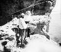 Excavation of Ashakar cave sites, sifting silt