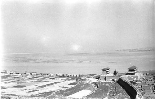 Shensi, September 1935, panorama of T'ungkuan and Yellow River