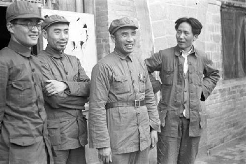 Portrait of Bo Gu, Zhon Enlai, Zhu De and Mao Zedong