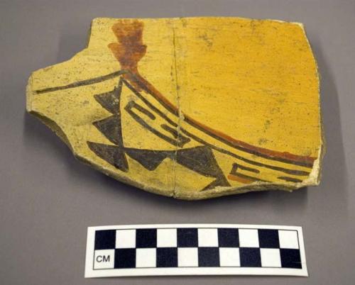 Restorable San Bernardino polychrome potsherd