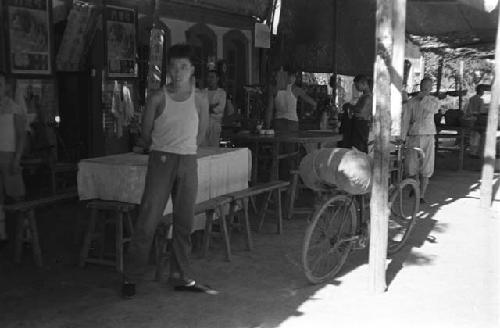 Roadside rest place, bus road