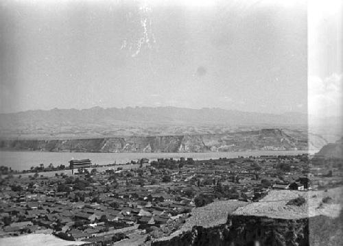 Shensi, September 1935, panorama of T'ungkuan and Yellow River