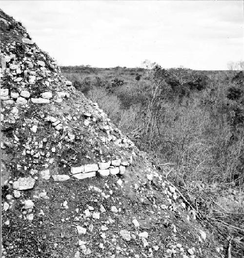 Southwest corner of mound