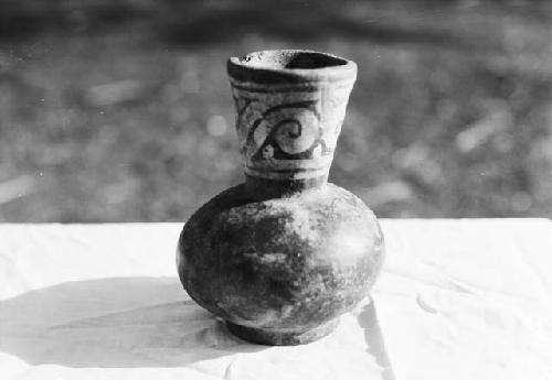 Decorated vase, grave 5 excavation