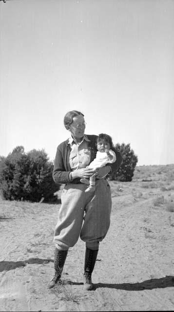 Mrs. Cosgrove and "grand-daughter" Harriet Harris