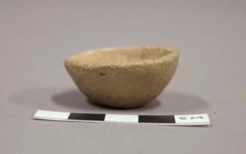 Plain pottery miniature bowl