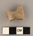 33 fragments of hollow pottery animal figurines; len 2.4 cm