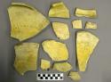 San Bernardino black-on-yellow pottery bowl- fragments