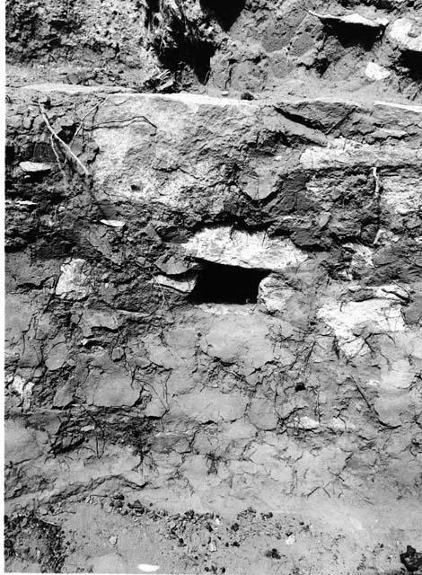 Niche in kiva wall