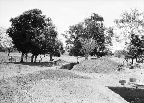 Excavation 2-31. View of pit with tools looking northeast