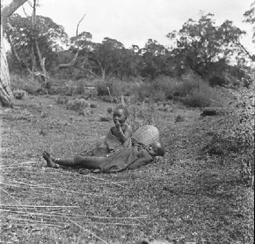 Wanderobo visitors to the camp at Kaburomi