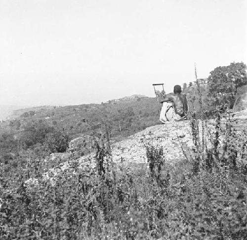 Brink of a precipice overlooking forest near Sipi, Christmas, A.M., 1933