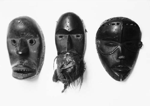 Three wooden masks, Somi Clan