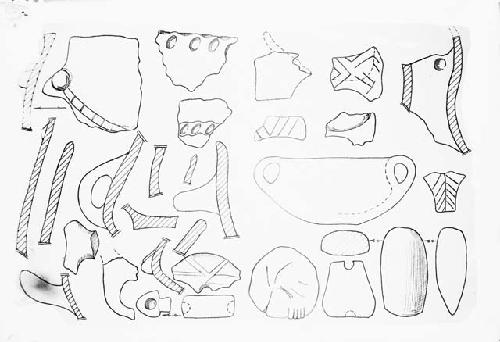 Drawings of archaeological material collected by and deposited in the Nis Museum