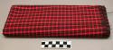 Fabric for man's longyi; red and black check