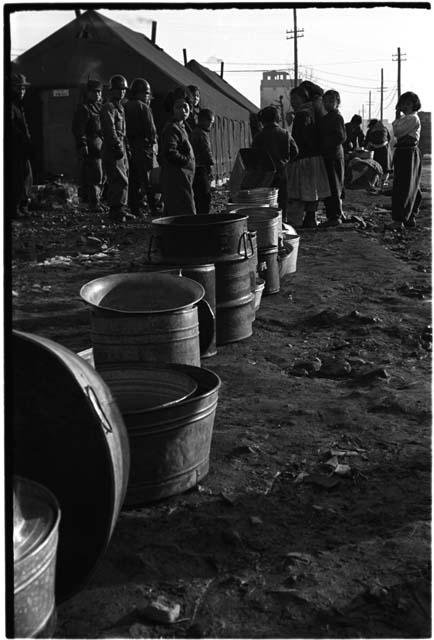 Row of buckets