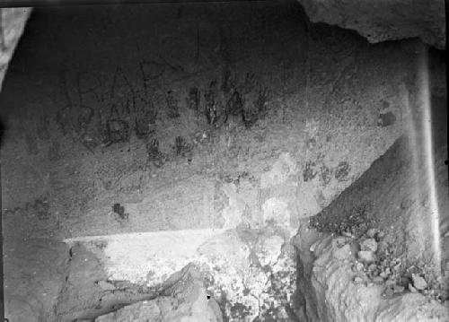 Cave I, back wall and trench