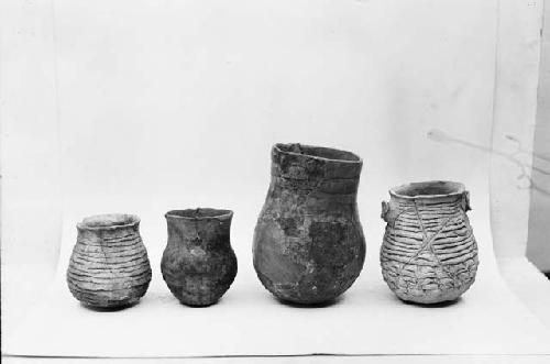 Pottery vessels from Pueblo II levels