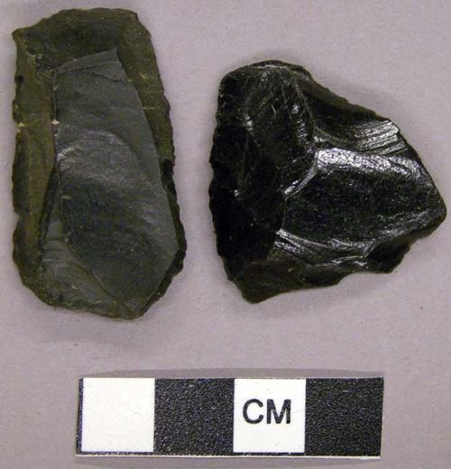 Obsidian chipping debris