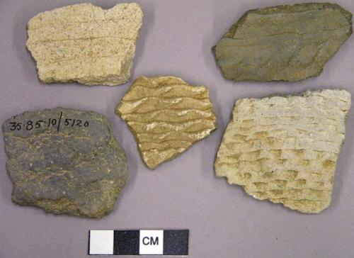 Corrugated potsherds